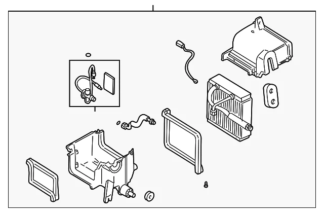 A/C Evaporator Core And Case Assembly - Mazda (BJ0M-61-520)